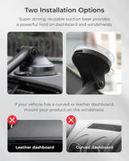 iTap 3 Magnetic Dash & Windshield Car Mount, Phone Holder with Suction Cup, Includes Magnetic Ring Adapter, Compatible with iPhone 12-17, Samsung Galaxy, Google Pixel, and MagSafe Phones
