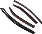 Outside Mount Window Vent Visors Rain Guards Compatible with Kia Forte 2009-2013 | Side Window Wind Deflectors Rain Shields | Black Tinted, 4 Pcs Set, BGWV-279