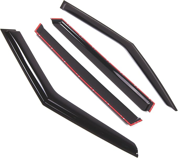 Outside Mount Window Vent Visors Rain Guards Compatible with Land Range Rover Sport 2014-2016 | Side Window Wind Deflectors Rain Shields | Smoke Tinted, 4 Pcs Set, DGWV-818
