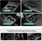 Car Cup Holder Tray, Center Console Mount Car Food Tray Table for Eating, 11 LBS Load Capacity Cup Holder Expander, Universal Car Tray for Drinks, Meals, Laptop, Fits Most Vehicles