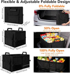 Trunk Organizer for SUV - 60L, Foldable Car Trunk Organizer Bags with Lid Large Capacity Car Organizers and Storage with Lid for SUV,Sedan,Truck Accessories,23.62"×12.99"×11.81"(Black)