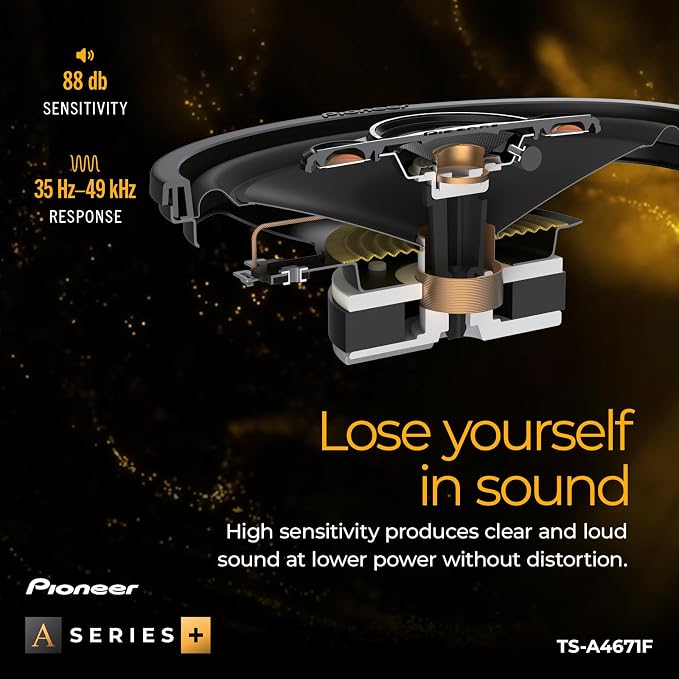 A-Series Standard TS-A4671F 4” x 6” 4-Way Speakers (Pair) – 210W Max, Balanced Sound + Smooth Treble, Enhanced Bass, Great Stock Replacement