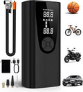 Tire Inflator Portable Air Compressor-Car Tire Air Pump Portable-180PSI Cordless Electric 3X Fast Inflation, Tire Inflator with Gauge, LED, for Bike, Motorcycle, Ball