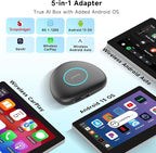 Wireless CarPlay&Android Auto Adapter with 4G LTE Magic AI Box | GPS, Full Android OS, OBD II, Gemini 3.0, Enjoy Video & Music Apps, Plug & Play for Factory Wired CarPlay & Android Auto