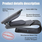 One-Handed-Operation Sunglasses Holder for Car, Visor Sunglass Holder Clip, Car Accessories Interior, Universal Fit Silicone Padded Visor Sunglass Holder Car, Unmatched Durability (4 Pack)