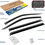 Goodyear Shatterproof Window Deflectors for Toyota Tundra 2022-2026 CrewMax, Tape-on Rain Guards, Window Visors, Vent Deflector Visor, Car Accessories, 4 pcs. - GY008923