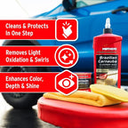 California Gold Brazilian Carnauba Cleaner Wax, 16 oz. (05701) | Cleans & Waxes in One Step, Removes Oxidation & Swirls, Premium Carnauba Shine & Protection for All Paint Finishes