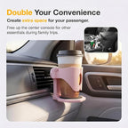 Car Cup Holder, Stable Cup Holder Expander for Car Air Vents, Car Ashtray Holder, Suitable for Sedans SUVs Trucks with Horizontal Blade Vents (Pink)