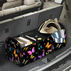 Butterfly Printed Pattern 50L Waterproof Polyester Trunk Organizer Car Storage MultiCompartment Large Capacity Poket