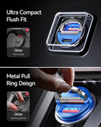 90W USB C Car Charger Fast Charge, PD45W & QC45W, Flush Fit, Extra 3.3ft Type C Cable, All Metal, Cigarette Lighter USB Charger for iPhone 16 15 Samsung S25 S24 S23 Ultra Pixel 8/8Pro/7-Blue