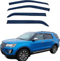 Tape On Window Visors Rain Guards Compatible with 2011-2019 Ford Explorer, Side Vent Window Deflectors Vent Visors Shade for Ford Explorer 11-19,Truck Accessories-4pcs