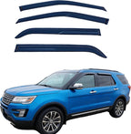 Tape On Window Visors Rain Guards Compatible with 2011-2019 Ford Explorer, Side Vent Window Deflectors Vent Visors Shade for Ford Explorer 11-19,Truck Accessories-4pcs