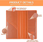 1Pack Car Registration and Insurance Holder,Car Document Holder for Cards License with Magnetic Shut,Vehicle Glove Box Car Organizer for Documents, Cards, License(Orange)