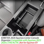 2026 Equinox Center Console Organizer Compatible with Chevy Equinox 2025 2026 LT/RS/ACTIV Armrest Storage Box Interior Pallet Insert Tray Secondary Accessories, Middle Console Tray, Not for EV