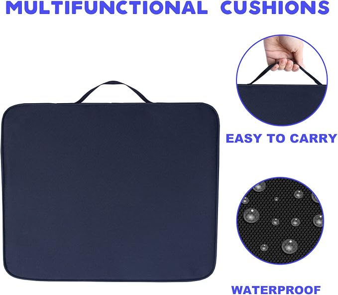 Indoor&Outdoor Chair Cushions, Stadium Seat Cushions for Bleachers, Boat Canoe Kayak Seat, Best for Camping, Bleachers, Sports Events