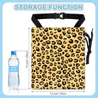 Yellow Leopard Pattern Car Trash Bag - Waterproof Car Trash Bag Hanging Leakproof Car Garbage Bag - Washable Reusable Trash Bag For Car Interior Hanging Organizer Storage Vehicle Travelling Camping