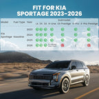 Floor & Cargo & Seatback Mats for Kia Sportage Gas 2026 2025 2024 2023 (Not Fit Hybrid), All Weather TPE Custom Fit Floor Liners with Full Set Car Mats & Trunk Mats Accessories, Black