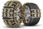 Tire Chains for Car/SUV/Pickup Truks, Adjustable Universal Emergency Snow Chains for Tire, 8.7-11.1 inch, 8 Pcs