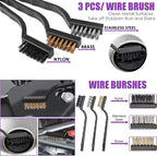 Windshield Cleaner Tool, 17Pcs Purple Car Interior Cleaning Kit, Detailing Kit Cleaner, Detailing Brush, Cleaning Gel, Inside Cleaning Supplies Accessories for Trucks, SUVs, RVs Window