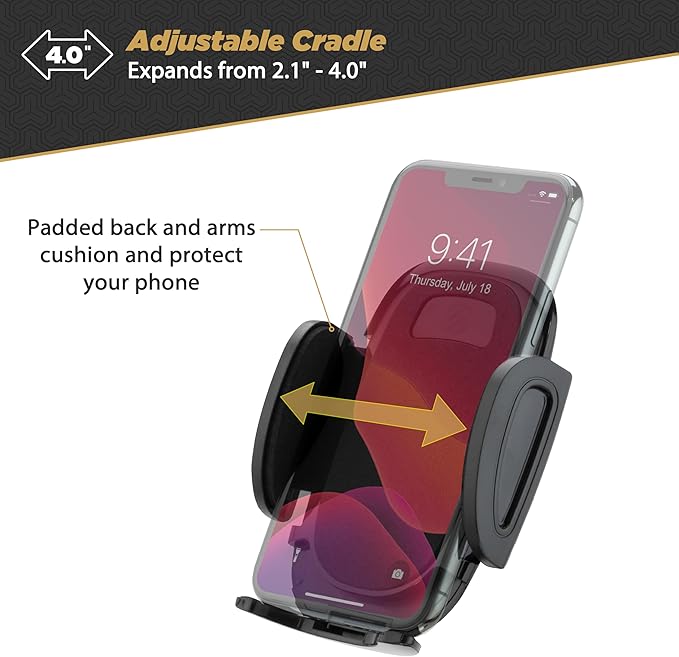 SUHV-XCES0 Select Vent Mount Phone Holder Cradle for Car or Truck - Universal Hands-Free Mount for Car Dashboard Air Vents - Vehicle Cell Phone Holder for iPhone or Android Smartphones