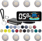 Backup Parktronic System Car Auto Vehicle Reverse with 8 Parking Sensors kit, LCD Display, Distance Detection (Meter/Foot Switchable), Buzzer Alarm and Voice Prompt Function(Champagne Gold)