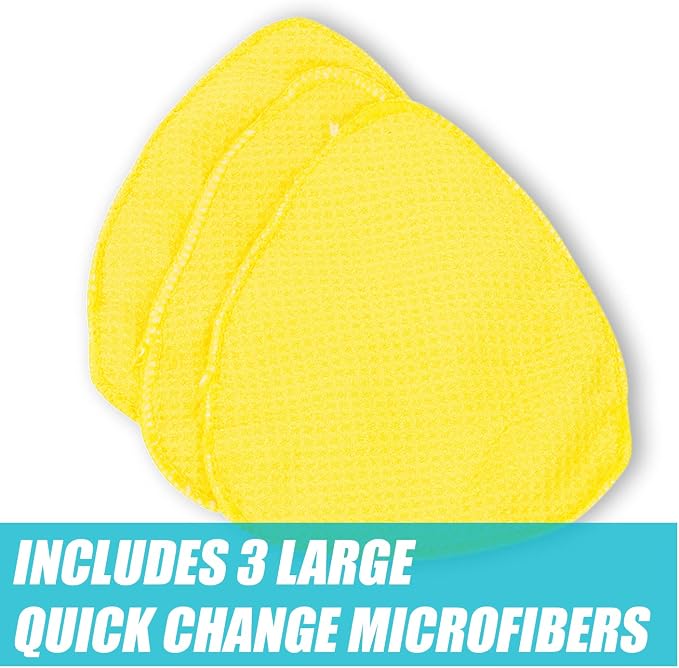 95164 Reach & Clean Wet-Dry Pro Windshield Cleaning Tool With Extendable Handle, Standard and Mini Cleaning Heads, Reusable Microfiber Pads, and Storage Bag for Auto and Home Glass
