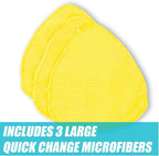 95164 Reach & Clean Wet-Dry Pro Windshield Cleaning Tool With Extendable Handle, Standard and Mini Cleaning Heads, Reusable Microfiber Pads, and Storage Bag for Auto and Home Glass