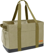 Extra Large Utility Tote Bag - Standing Reusable Grocery Bag with Handle, Collapsible Storage for Shopping, Beach