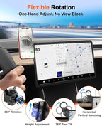 Magnetic Car Mount for Tesla Model Y 2020 2021 2022 2023 2024 & Model 3 2017 2018 2019 2020-2023: 360° Adjustable Car Touch Screen Phone Holder Made for Model 3/Y, for Magsafe iPhone Accessories
