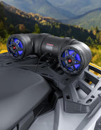 ATV Speaker 6.5 Inch Bluetooth-connectivity ATV UTV Sound Bar w/ 20 RGB Light Modes, 2X Full Range Speakers 2X Tweeters Boat Sound System Compatible with Polaris Sportman Fourtrax Can Am