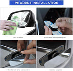 2 PCS Blind Spot Mirror, Adjustable Wide Angle Convex Side Rearview Mirrors, Long Frameless Rectangular HD Glass Rear View Mirror for Sedans SUVs Trucks, Car Accessories (Frameless Rectangle)