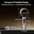Fits MagSafe Car Mount, [All-Metal] Magnetic Phone Holder for Car, [Flexible Three-axis] 360° Rotation Magnetic Car Mount Strong Magnets Car Phone Holder for iPhone 17 16 15 14 Pro Max