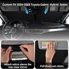 Windshield Sun Shades Custom Fit for Toyota Camry 2007-2017- Sunshade for Front Window Cover - Double Layer Heat Shield Sun Visor Cool Car Accessory
