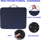Black Thick Stadium Seat Cushion, Portable Seat Pad for Kayak, Canoe, Boat, Bleacher & Indoor Outdoor Use
