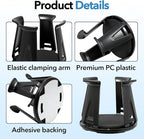 4PCS Car Cup Holder Insert, Self-Adhesive Expanding Cup Holder Inserts for Car, Automotive Black Cup Holder Adapter with Clamp Arms for Fixing Water Bottles and Drinks