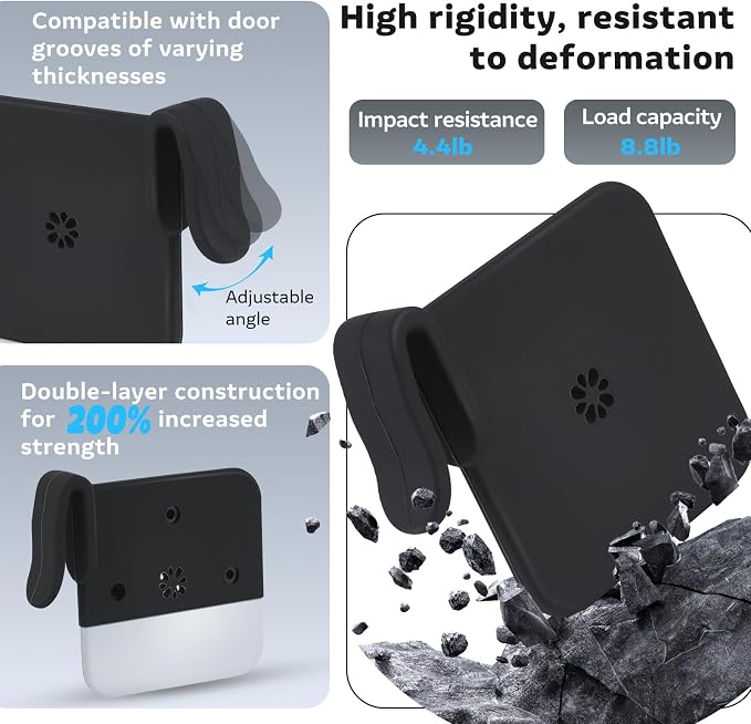 Car Door Side Storage Divider, Universal Partition Baffle Car Side Organizer Car Door Compartment Storage Partition Board Accessories for Separation, 2PCS (Black)