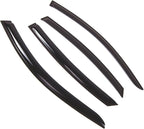 WD2-520 Dark Smoke 4 Pcs Set Window Visor (Outside Mount) Deflector Rain Guard Compatible with 2009-2017 Infiniti FX35 FX37 FX50 QX70