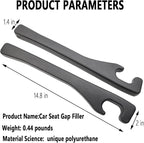Car Seat Gap Filler Set of 2,Seat Gap Organizer, No Drop Seat Guard,2025 New Car Seat Side Gap Filler Organizer, Drop Seat Guards for Cars (Black 2Pcs)