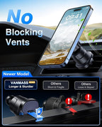 【Military-Grade】 for MagSafe Car Mount【Upgraded Strongest Magnetic&Suction】Phone Holder Cell Stand for Dashboard Windshield Vent, Tesla Truck Cradle for iPhone 17 Pro Max 16 15 14 13 12 Android