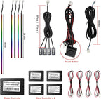 Tesla Dreamcolor Interior Car Lights, Tesla Car Accessories 9 in 1 Car LED Strip Lights with APP Control and 213 Modes, 175 inches 593 LEDs Acrylic Fiber Optic Lights, RGB Neon Car Lighting