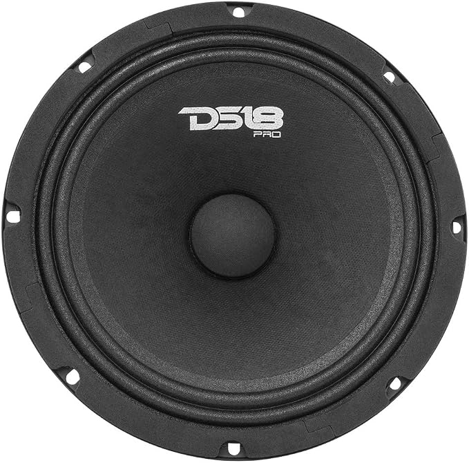 PRO-GM8 Loudspeaker - 8", Midrange, Black Steel Basket, 580W Max, 190W RMS, 8 Ohms - Premium Quality Audio Door Speakers for Car or Truck Stereo Sound System (1 Speaker)