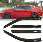 4pcs Original Shatterproof Rainproof Side Window Wind Deflectors for 2013-2020 Ford Fusion,Outside Mount Rain Guards Sets,Nice Looking Window Visors for Cars,Vent Deflector for Fusion 13-20 94714