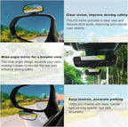 Blind Spot Mirror, HD Glass Frameless Convex Rear View Mirrors Exterior Accessories with Wide Angle Adjustable Stick for Car SUV and Trucks, Black