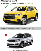 in-Channel Window Rain Guards Fit for Chevy Traverse 2018-2023 Rain Guards Extra Durable Chevrolet Traverse Window Deflectors Visors Vent Visors Vent Shades Car Accessories -4 pcs