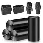 Mini Car Trash Can Bags for Auto Trash Bin, 120 Count Small Garbage Bags Organizer Tear-Resistant, Liner Refills (Vehicle Trash Can is not Included), Black