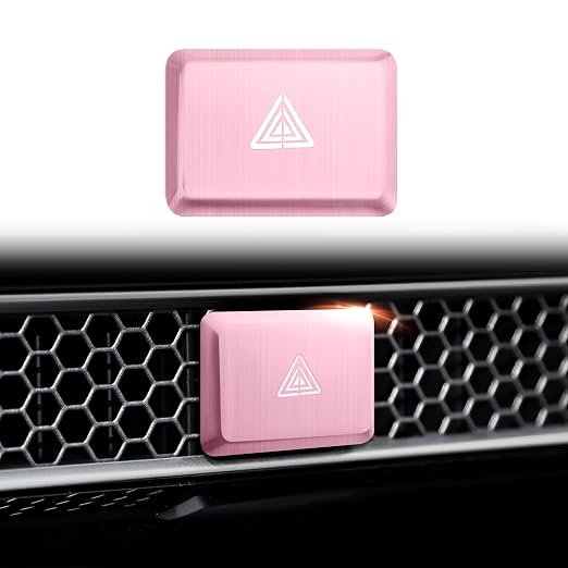 Polodunn for Honda Civic 2022-2025, for Accord/HRV/CRV 2023-2025, for Acura Integra 2023 2024 - Hazard Warning Light Push Button Cover, Emergency Flashers Trim Accessories (Pink)