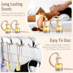 100 Pcs Car Air Fresheners Diffuser with Wooden Cap Empty Aromatherapy Diffuser Clear Fragrance Holder Pendant Hanging Perfume Fresheners Bottles for Car Decor(Classic,Clear)