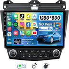 Car Radio Stereo for Honda Accord 7th 2003 2004 2005 2006 2007: 10 inch with CarPlay Android Auto 5G WiFi Bluetooth GPS SWC Mirror Link DSP FM/RDS 2+32
