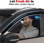 Window Visors Rain Guards for 2021-2025 2026 Nissan Rogue Accessories, Outside-Mount Tape-On Side Window Wind Deflectors Vent Visors Shades Rainproof 4PCS
