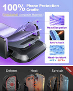 【85+LBS Strongest Suction & Military-Grade Ultimate Car Phone Mount【Patent & Safety Certs】 Cell Holder Truck for Dash Windshield Vent for iPhone 17 Pro Max Automobile Accessory Kits,Purple